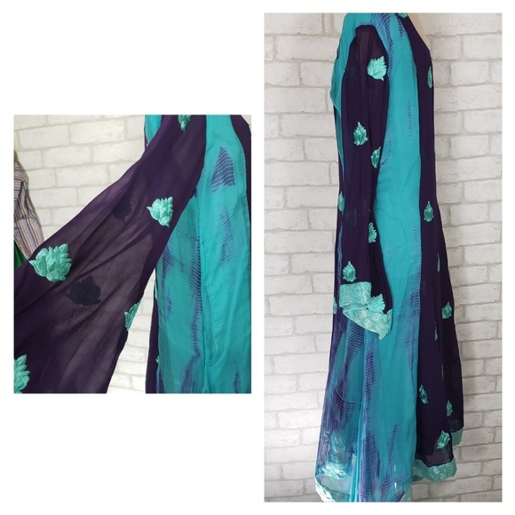 Handmade Hand Dyed Embroidered Kurta Dress S/M - Picture 3 of 8